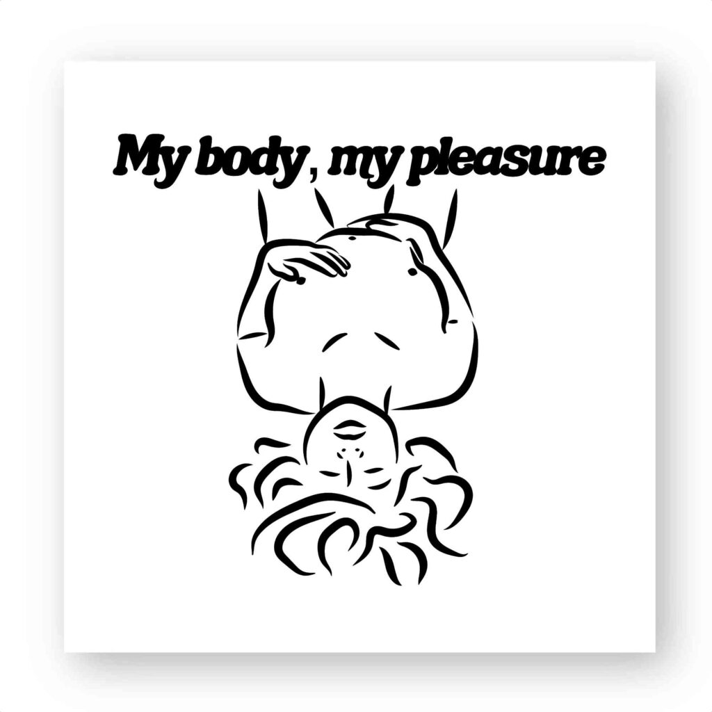 Sticker découpe carrée pack de 5 - My body, my pleasure
