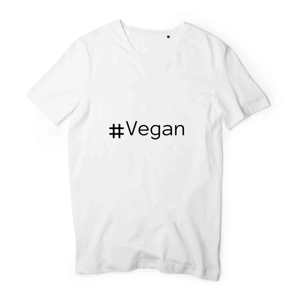 T-shirt Homme Col V 100 % coton bio - #Vegan