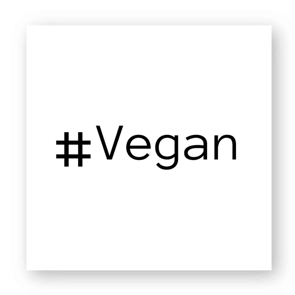 Sticker découpe carrée pack de 20 - #Vegan
