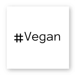 Sticker découpe carrée pack de 20 - #Vegan