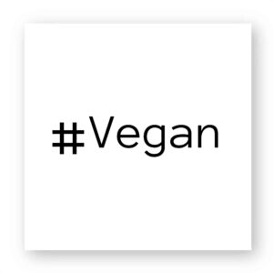 Sticker découpe carrée pack de 100 - #Vegan