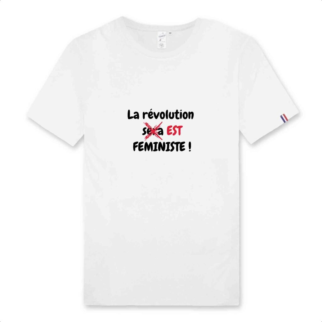 T-shirt Homme Made in France 100% Coton BIO - La révolution est féministe !