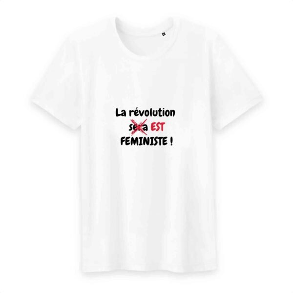 T-shirt Homme Col rond 100% Coton BIO - La révolution est féministe !