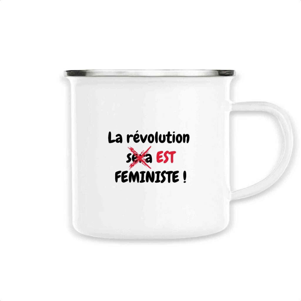 Mug émaillé - La révolution est féministe !