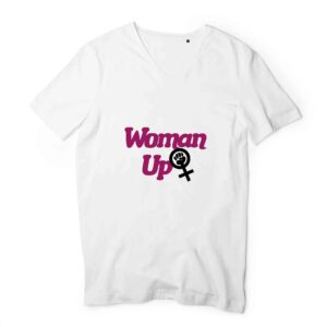 T-shirt Homme Col V 100 % coton bio - Woman Up