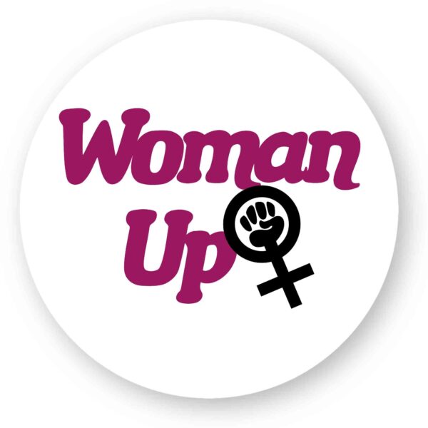 Sticker découpe ronde pack de 5 - Woman Up