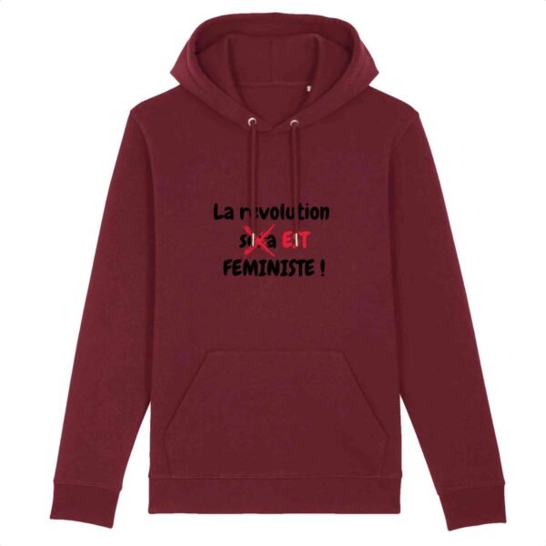 Sweat à capuche BIO Unisexe - La révolution est féministe !