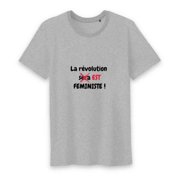 T-shirt Homme Col rond 100% Coton BIO - La révolution est féministe !