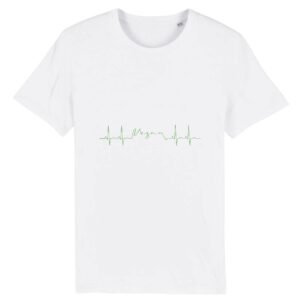 T-shirt Unisexe - Coton BIO - Vegan fréquence cardiaque