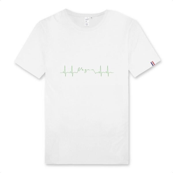 T-shirt Homme Made in France 100% Coton BIO - Vegan fréquence cardiaque