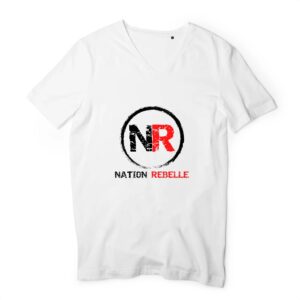 T-shirt Homme Col V 100 % coton bio - Nation Rebelle