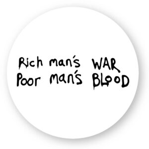 Sticker découpe ronde - War & Blood