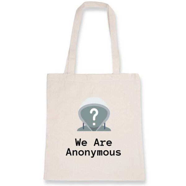Totebag 100% coton BIO - We Are Anonymous
