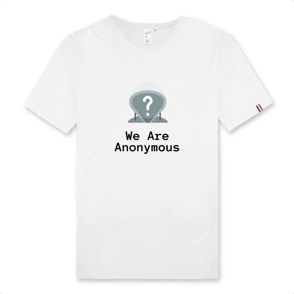 T-shirt Homme Made in France 100% Coton BIO - We Are Anonymous