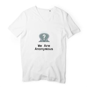 T-shirt Homme Col V 100 % coton bio - We Are Anonymous