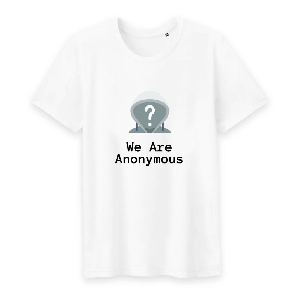 T-shirt Homme Col rond 100% Coton BIO - We Are Anonymous
