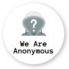 Sticker découpe ronde pack de 5 - We Are Anonymous