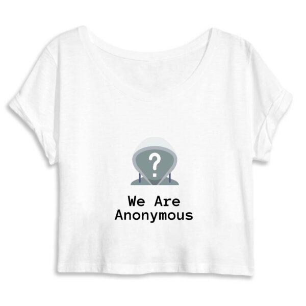 Crop Top Femme 100% Coton BIO - We Are Anonymous