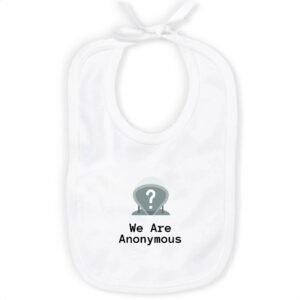 Bavoir 100% Coton Bio - We Are Anonymous