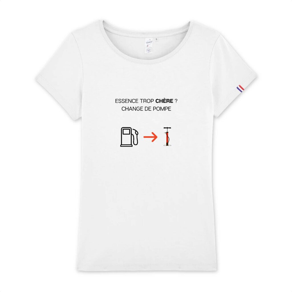 T-shirt Femme Made in France 100% Coton BIO - Change de pompe