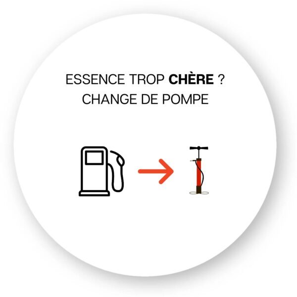 Sticker découpe ronde - Change de pompe