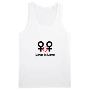 Débardeur Homme 100% coton Bio - Love is Love entre femmes