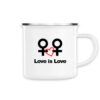 Mug émaillé - Love is Love entre femmes