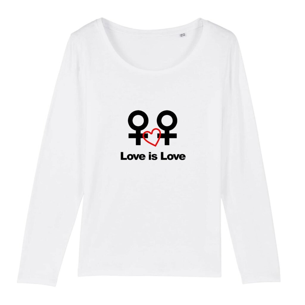 T-shirt Femme manches longues - Love is Love entre femmes