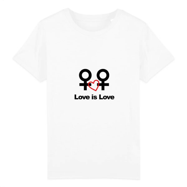 T-shirt Enfant Coton bio - Love is Love entre femmes