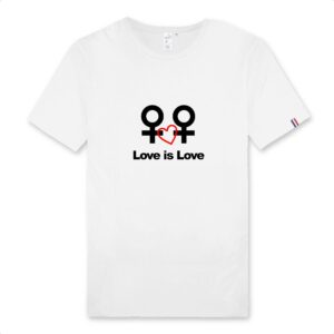 T-shirt Homme Made in France 100% Coton BIO - Love is Love entre femmes
