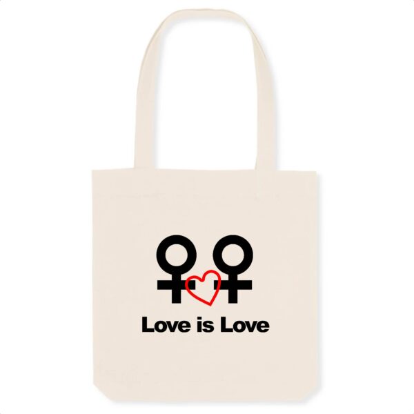 Totebag Coton BIO - Love is Love entre femmes