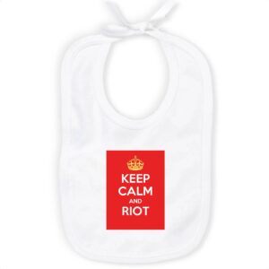 Bavoir 100% Coton Bio - Keep Calm and Riot