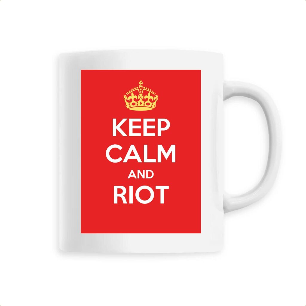 Mug céramique - Keep Calm and Riot