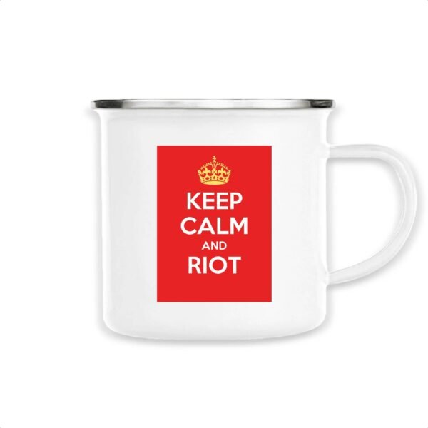 Mug émaillé - Keep Calm and Riot