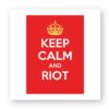 Sticker découpe carré pack de 5 - Keep Calm and Riot