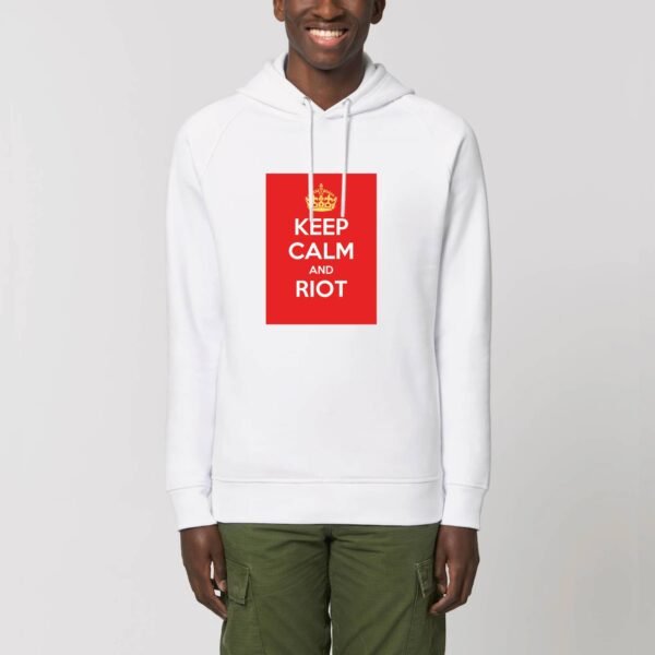 Sweat à capuche BIO Unisexe - Keep Calm and Riot