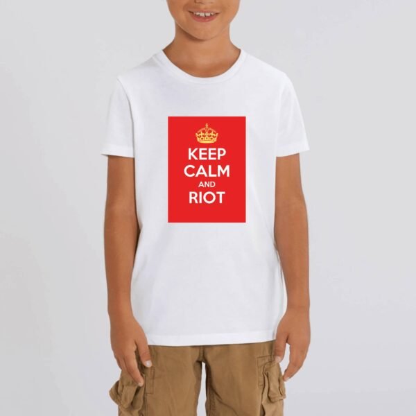 T-shirt Enfant Coton bio - Keep Calm and Riot