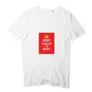 T-shirt Homme Col V 100 % coton bio - Keep Calm and Riot