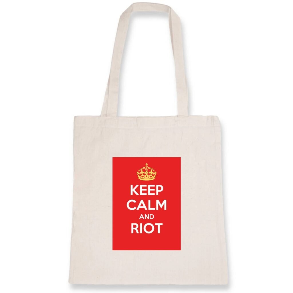 Totebag 100% coton BIO - Keep Calm and Riot
