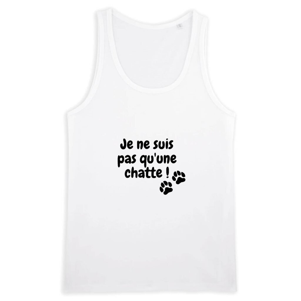 Débardeur Homme 100% coton Bio - Je ne suis pas qu'une chatte