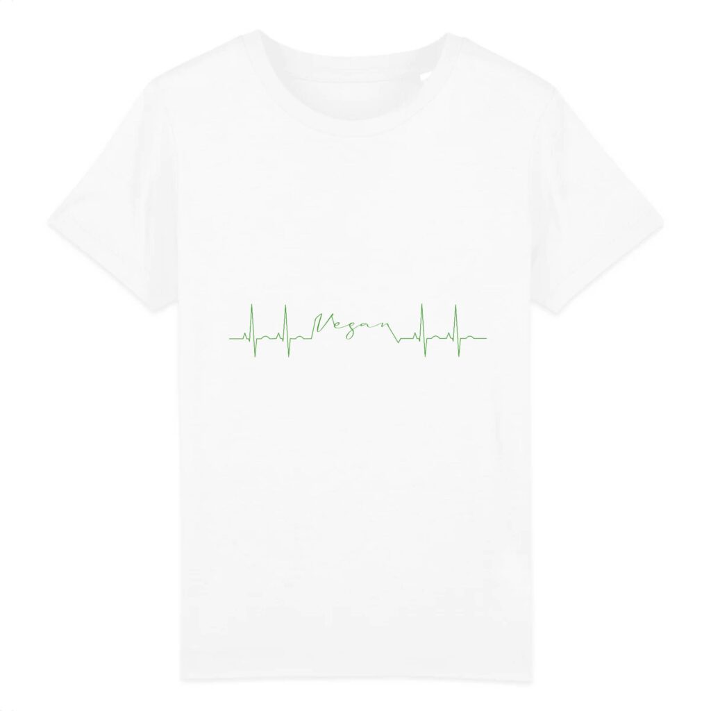 T-shirt Enfant Coton bio - Vegan fréquence cardiaque