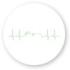 Sticker découpe ronde - Vegan fréquence cardiaque