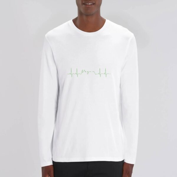 T-shirt manches longues - Vegan fréquence cardiaque