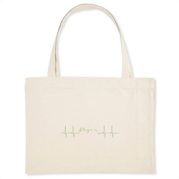 Shopping bag Coton BIO - Vegan fréquence cardiaque