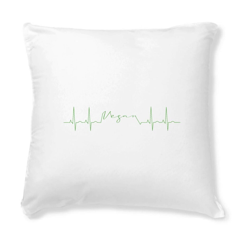 Housse de coussin seule - Vegan fréquence cardiaque