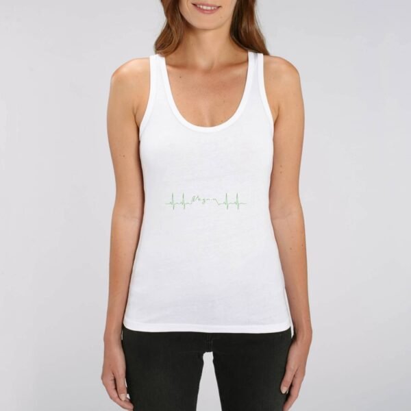 Débardeur Femme 100% coton Bio - Vegan fréquence cardiaque