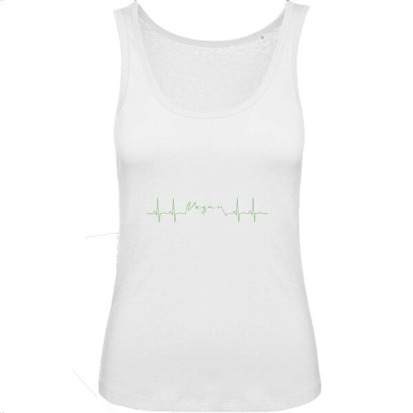 Débardeur Femme 100% Coton BIO - Vegan fréquence cardiaque