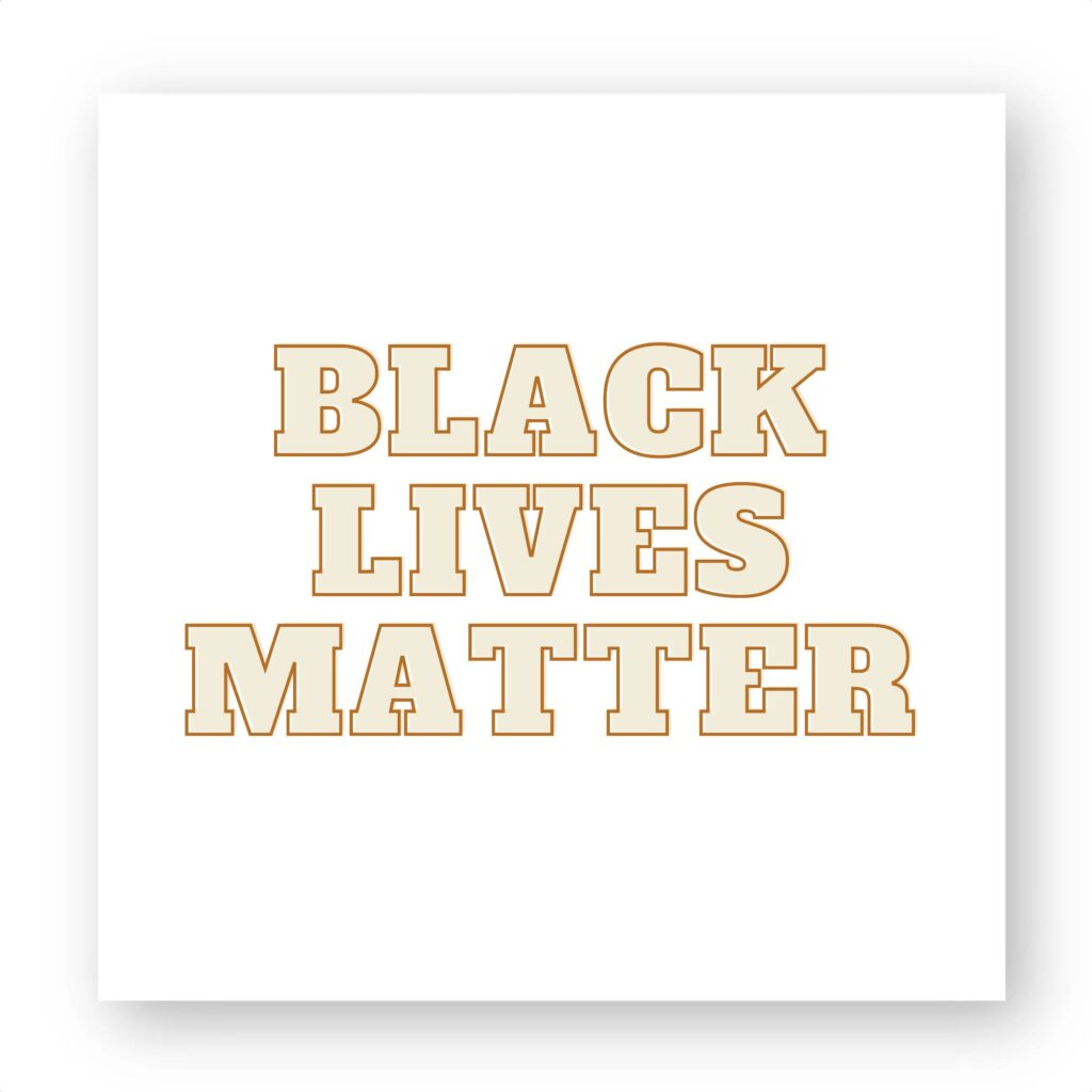 Sticker découpe carré pack de 5 - Black Lives Matter