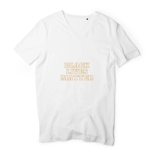 T-shirt Homme Col V 100 % coton bio - Black Lives Matter