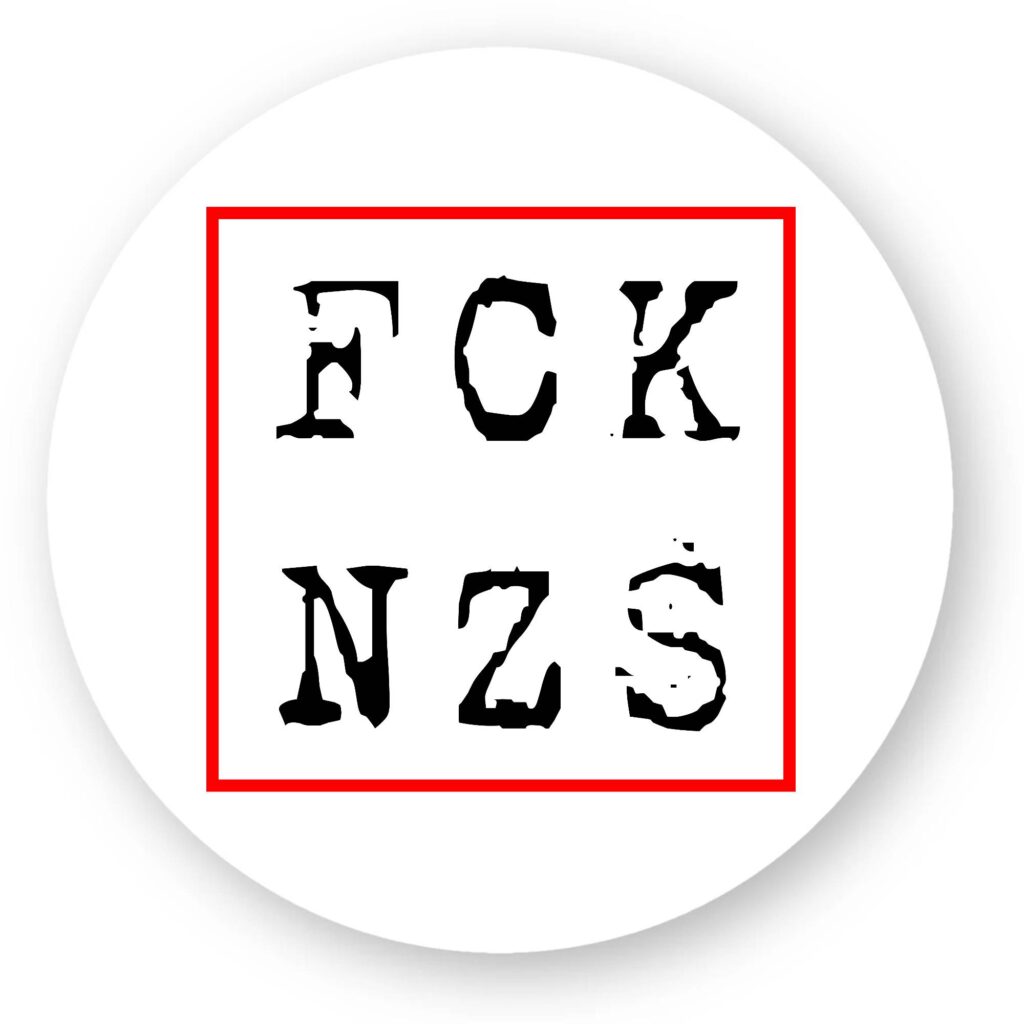 Sticker découpe ronde pack de 100 - FCK NZS